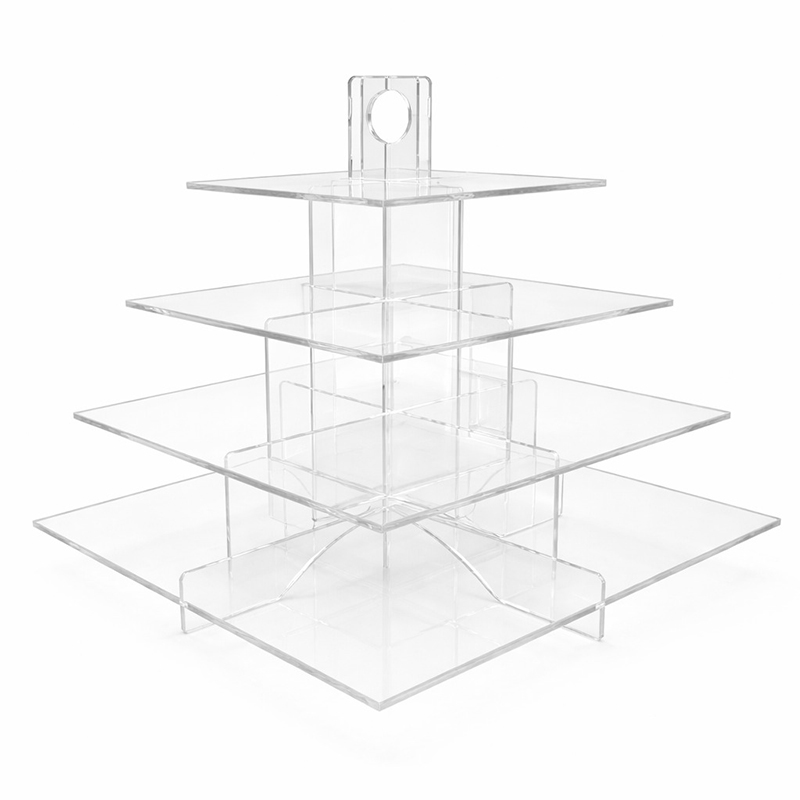 Suport pătrat expunere prăjituri/macarons/aperitive SPEv 4