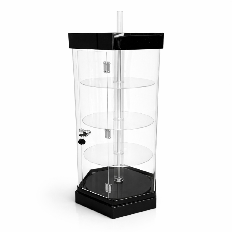 Vitrina rotativa cu 4 polite si iluminare cu LED-uri SVE 2.1