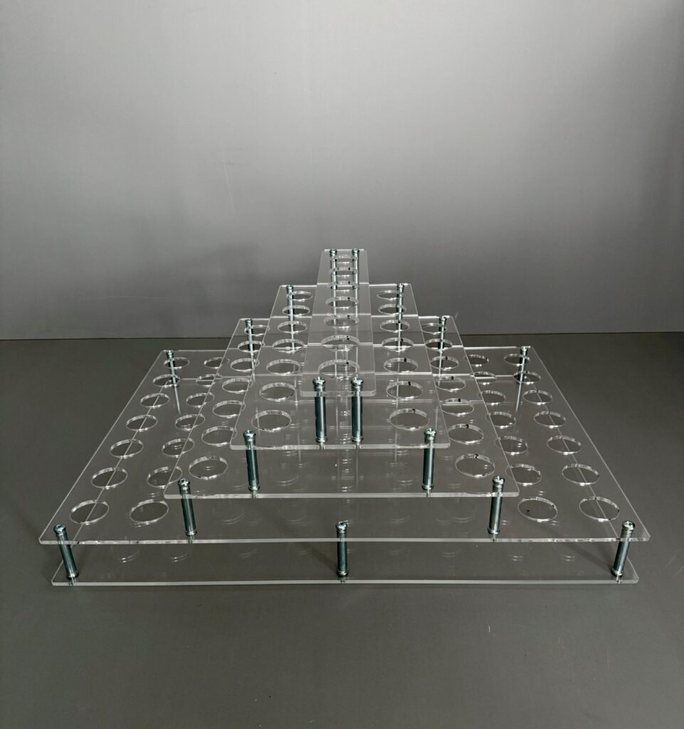 Stand Acrilic pentru 63 Pahare Shot pentru Cocktail Bar pleximet-1